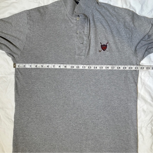 Polo Golf Ralph Lauren Gray Long Sleeve Polo Shirt Size Large Men - Picture 14 of 16
